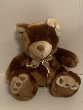 Vintage Brown Teddy Bear Plush Toy 10" Dan Dee Collector  s Choice