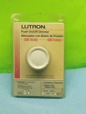 Lutron Ivory Push On Off Light Dimmer 600 Watts D600PH-WH