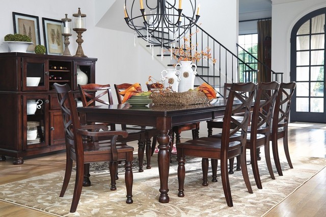 Ashley Furniture Porter 9 Piece Dining Room Table Set For Sale Online Ebay