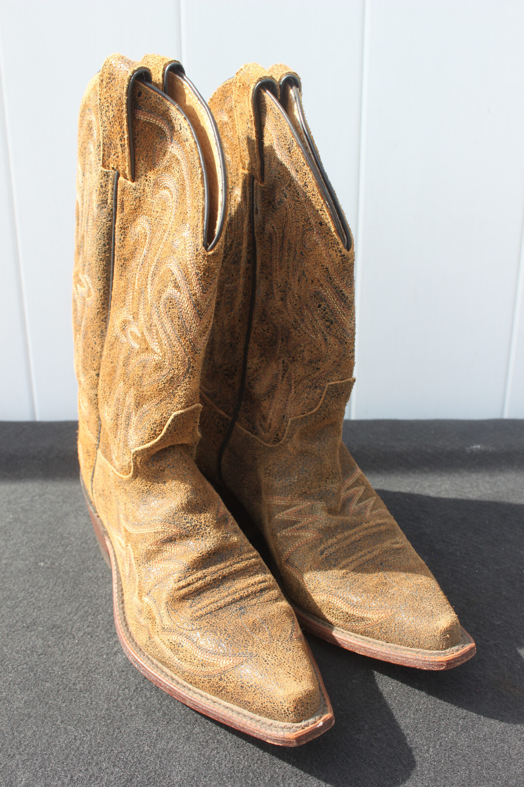 Justin Bent Rail Cowboy Boots Oklahoma Brown Cowhide … Gem