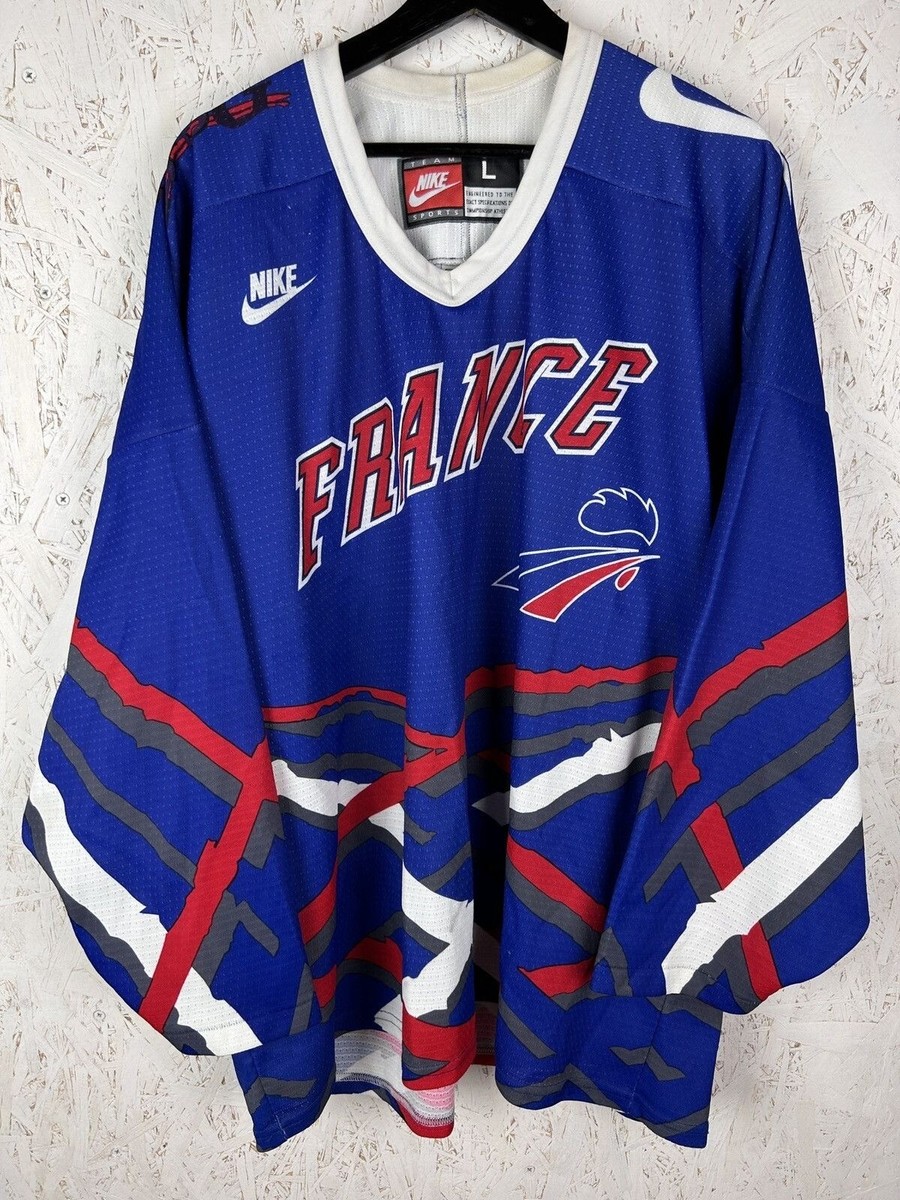 90s Vintage Nike France 1996 Away NHL Hockey Jersey Size L | eBay