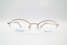 Vintage Metzler 1718 186 Titanium Gold Half-Rim Glasses Frame NOS