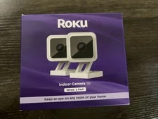 Roku Indoor Camera SE Wired 2 Pack 1080p Full HD Video Instant Notification