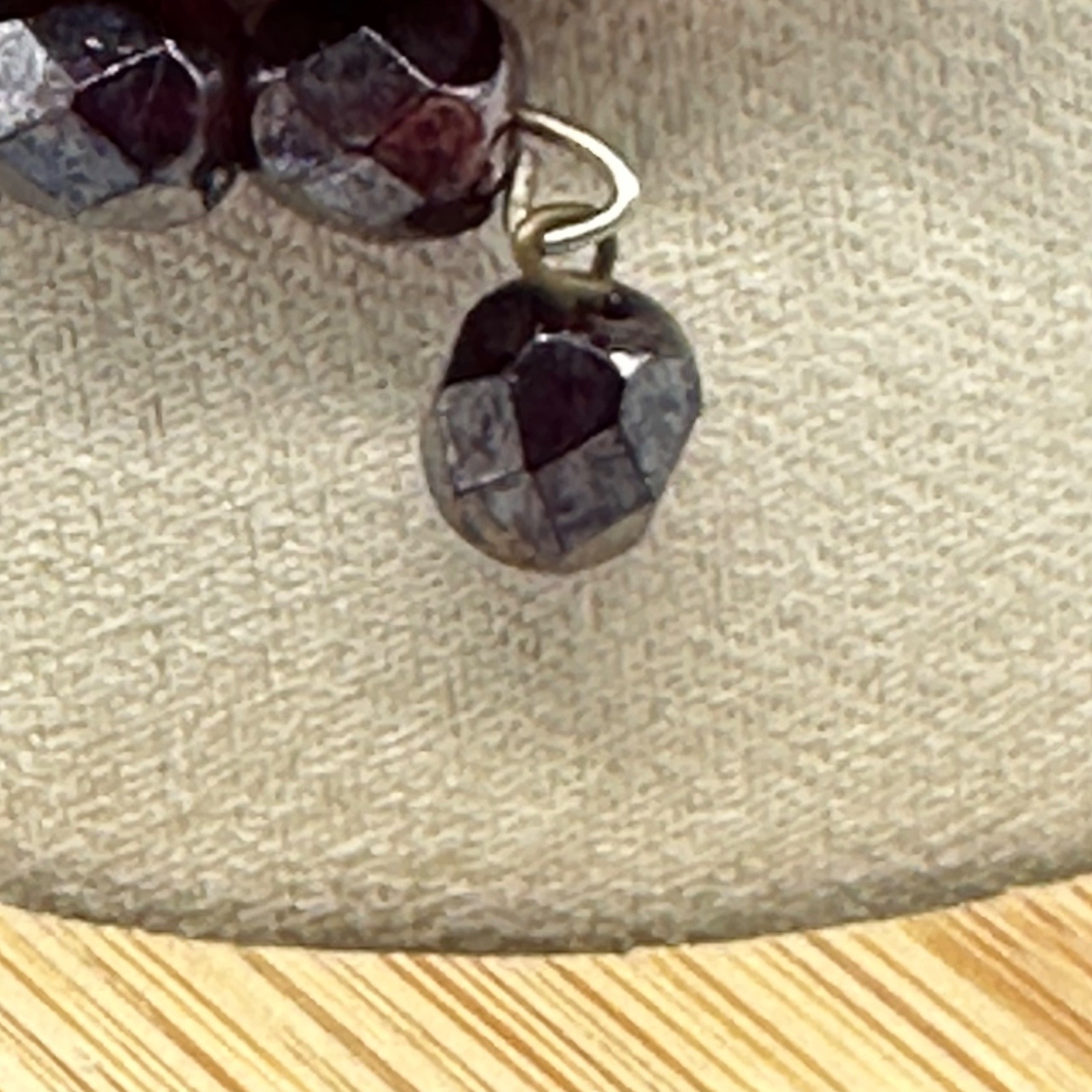 Beaded Ruby Pearl and Clear Wire Memory Bracelet … - image 4