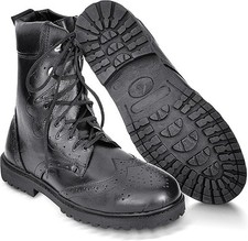 Scottish Traditional Ghillie Brogue Shoes Kilt Long Boots Genuine Leather Boots