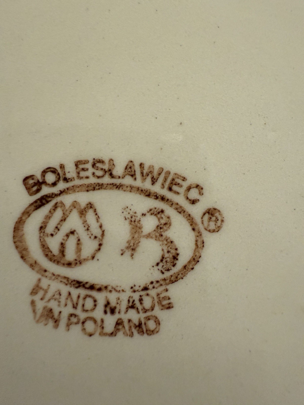 Boleslawiec Polish Pottery Dinner Plate - Blue w/ Evergreen Design, Hand Made