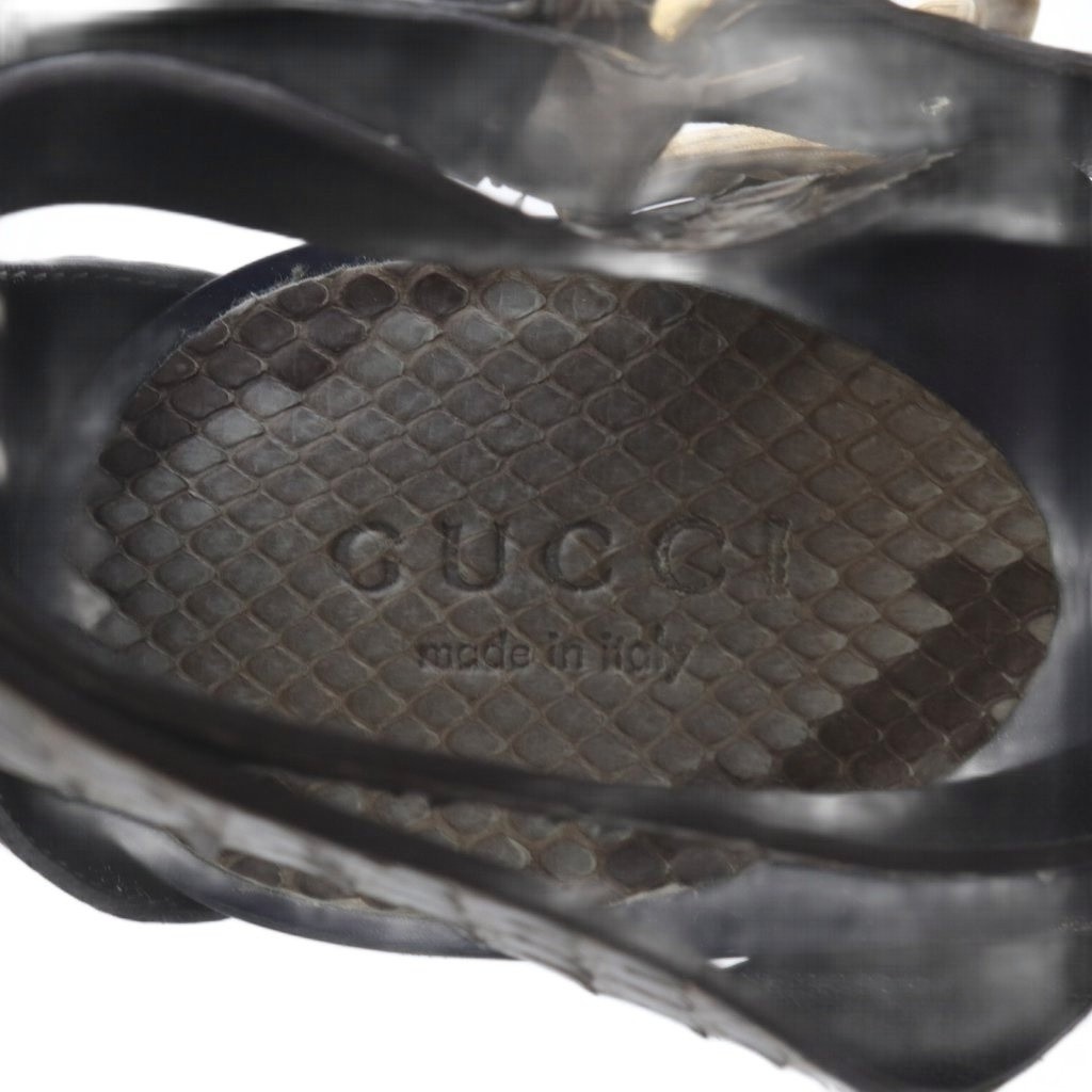 Gucci Sandals High Heel Python Pattern Strap Leat… - image 5