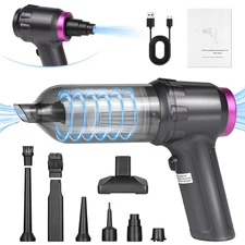 Car Vacuum, 16000PA High Power Portable Cordless, Brushless Motor Mini Portab...