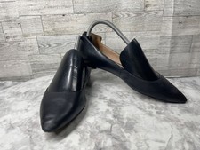 Tory Burch Ballet Flats Women 8M Shoes Black Leather SlipOn Pointed Toe Loafers