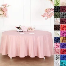 108-Inch Polyester Round Tablecloth Decoration Supplies Dinner Wedding Linens