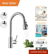 Kitchen Faucet with Pull Down Spray Brushed Nickel NSF Certified