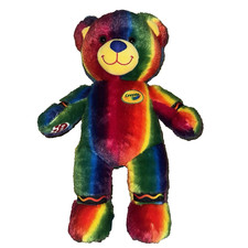 Build A Bear Crayola Rainbow Plush Bear 16 Inch Stuffed Animal EUC
