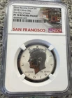 2018-S Reverse Proof Silver Kennedy Half 50c NGC PF70 FDOI Trolley Label 051805