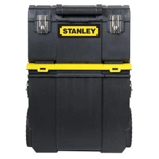 new stanley 3-in-1 rolling tool box organizer portable workshop cart storage bin