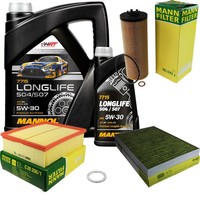 Mann Inspektionspaket 6L Mannol Longlife 504/507 5W-30 FüR Audi A6 Avant 2.5 TDI