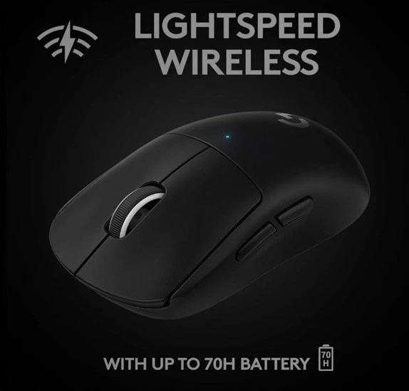 Logitech G Pro x Superlight Ratón Inalámbrico para Juegos Ultra Ligero, Negro Foto 3 de 4