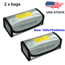 2pcs Lipo Battery Bag Safety Guard Fireproof Explosion Proof for Charge Storage