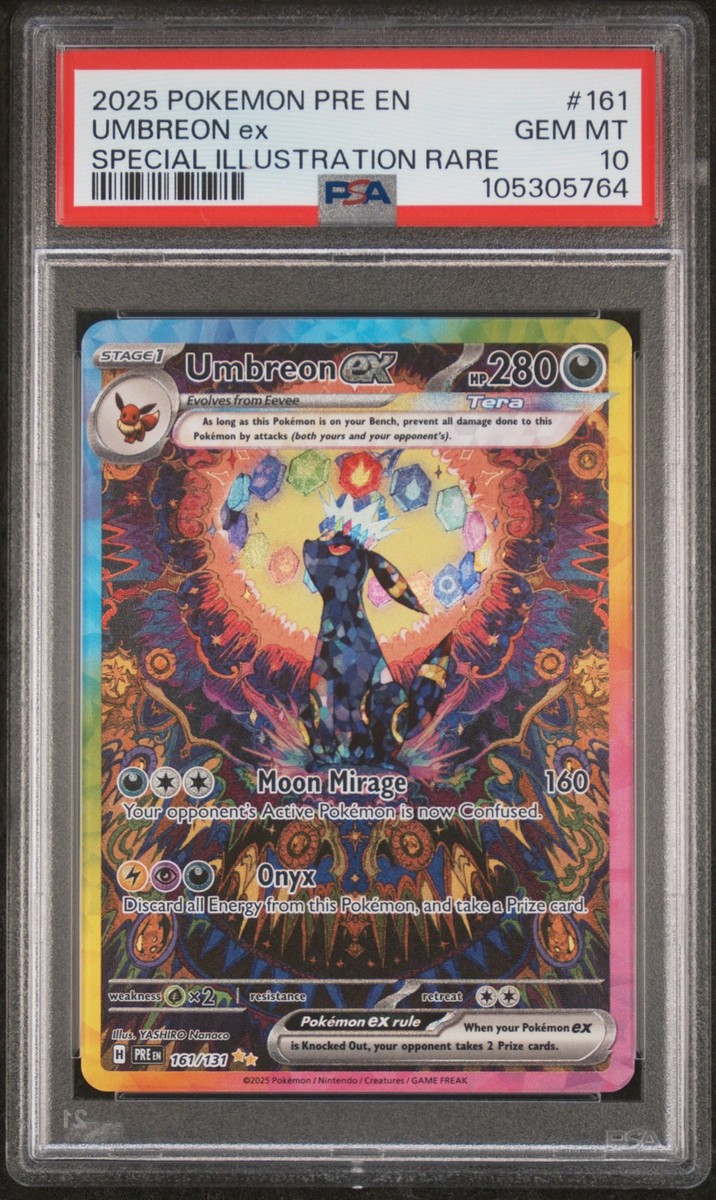 ポケモンカードゲーム Psa 10 Umbreon ex PSA 10 Gem Mint🔥🔥Umbreon ex Prismatic Evolutions 161/131