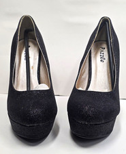 Diva Women s Black Glitter Platform Round Toe...