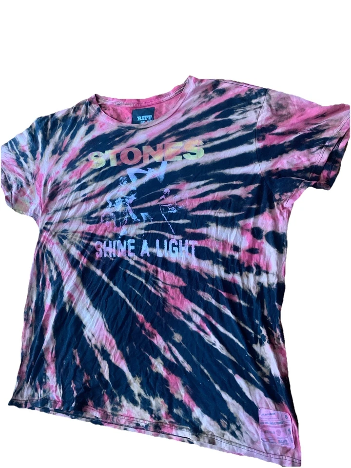 Camiseta Rolling Stones HECHA A MANO Tie Dye Talla XL Gira de Conciertos Merch Band Camiseta VR DE COLECCIÓN Foto 2 de 4