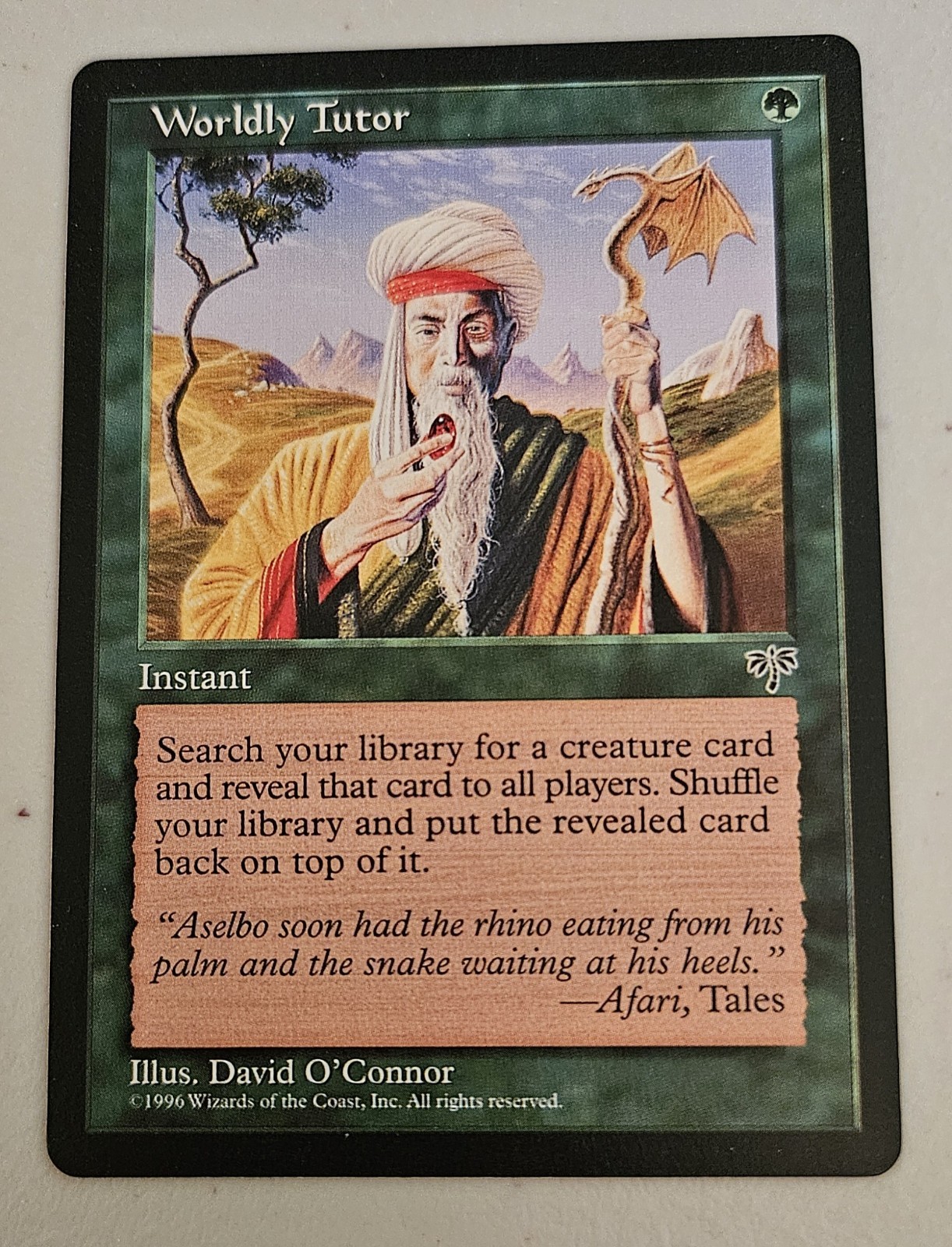 MTG Worldly Tutor-Mirage, NM