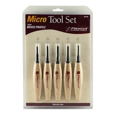 Micro Wood Chisel Set of 5 3mm High Carbon Steel Tools for Detail Work