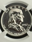 1957 Silver Proof Franklin Half Dollar NGC PF 68 — photo 3