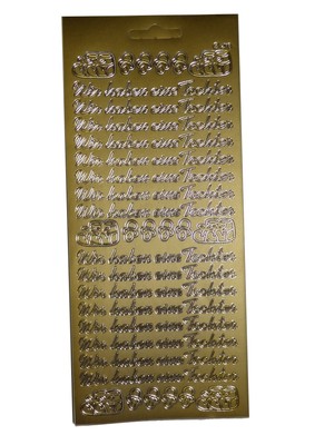 Konturensticker Ziersticker Stickerbogen Gold Wir haben eine Tochter Geburt