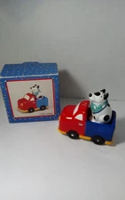 Vintage Coco Dowley Dalmatian And Truck Salt And Pepper Shakers With Box
