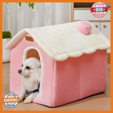 Indoor Foldable Dog House Kennel Bed - Memory Sponge  Cushion