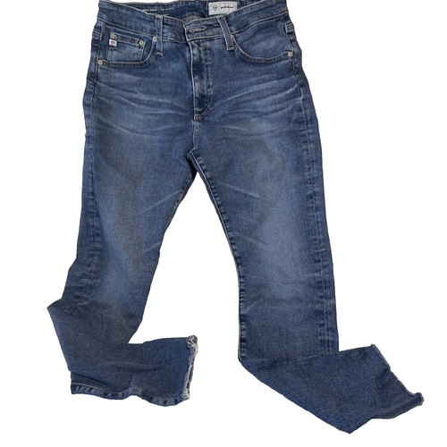 Jean Skinny AG Adriano Goldschmied – Cuir D'agneau Bleu Marine – Taille 29 X 30 – Neuf Avec étiquettes