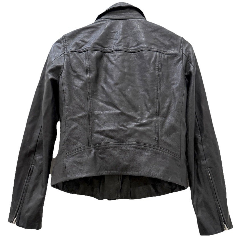 ALL SAINTS Dalby Biker Black 100% Lamb Leather Biker Jacket