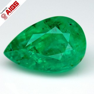 💎 AIGS CERTIFIED 9.77ct Pear Natural Vivid Green Emerald Collector’s Choice