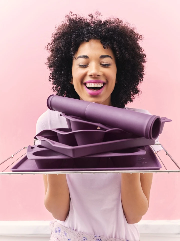 Tupperware Silikonformen versch. Größen Waffeln Donut Backunterlage Backformen - Bild 2 von 4