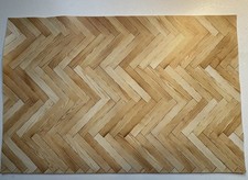 1/12 Scale Dolls House Floor Vinyl, Parquet Floor Pattern