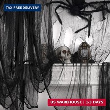 410 x 80 in Halloween Creepy Cloth for Yard and Outdoor Decorations,Black