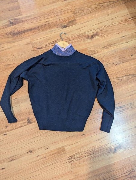 Women Sandro Paris Sweater Purple Acrylic M
