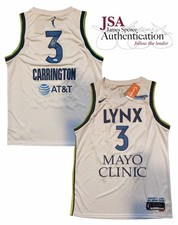Dijonai Carrington Signed Autographed WNBA Lynx Jersey #3 AUTO Size L JSA COA