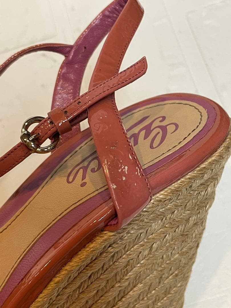 Gucci Wedge Sole Sandals Pink Patent Leather Size 36 US About6 For Women thumbnail 21