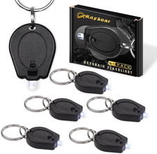 6 Pack Ultra Bright Mini LED Keychain Flashlight, Small Key Ring Flashlight, Por