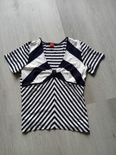 Olsen Damen Shirt blau weiß Logo Gr. 38
