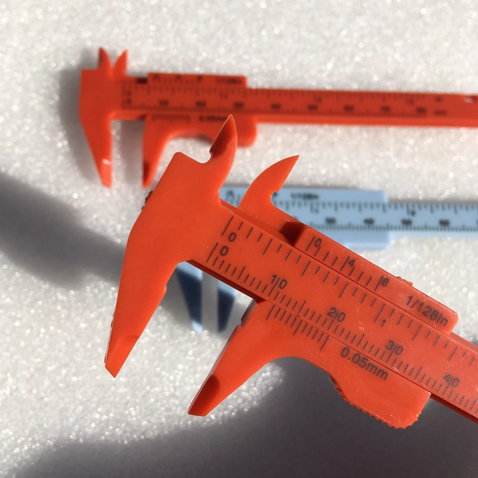 Plastic Vernier Caliper Measuring Tool Sliding Gauge Ruler millimetre inches - Picture 1 of 8