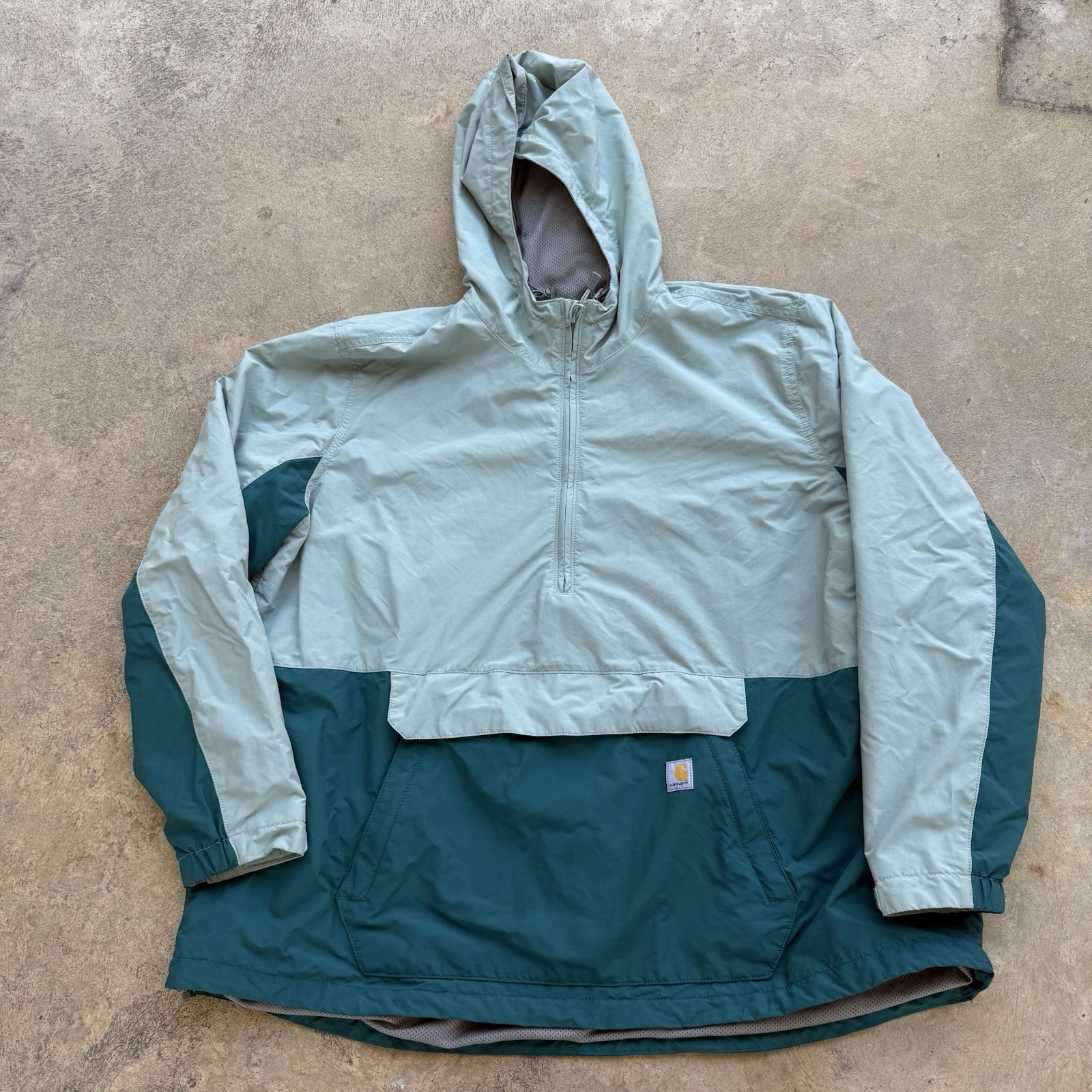 Carhartt Womens Rain Defender Lightweight Packable Anorak in Teal Blue