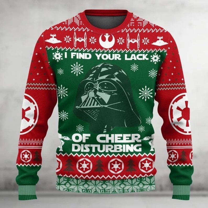 Christmas Darth Vader Ugly Sweater, Star Wars Xmas Sweater