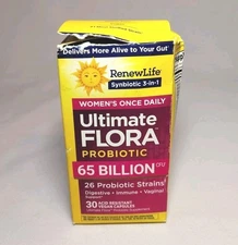 Renew Life Ultimate Flora Probiotic Women's Once Daily 30 Caps 65 Billion CFU 