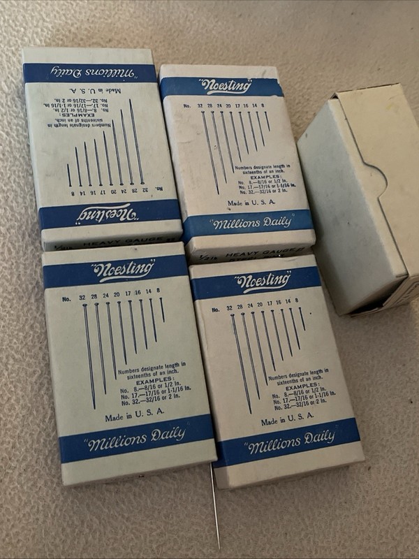 Noesting  Steel Sewing Pins Heavy Gauge Steel #32 Made in the USA.        *A