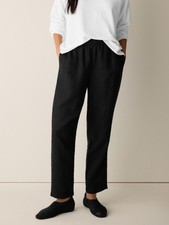 Eileen Fisher Organic Linen Pull-On Ankle Pants size S