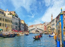 7x5ft Fabric Venice Italy Backdrop Gondola Near to Famous Rialto Bridge in Ve...