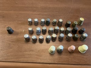 Lot of 32 Thimble collection - One made in England - Metal and plastic