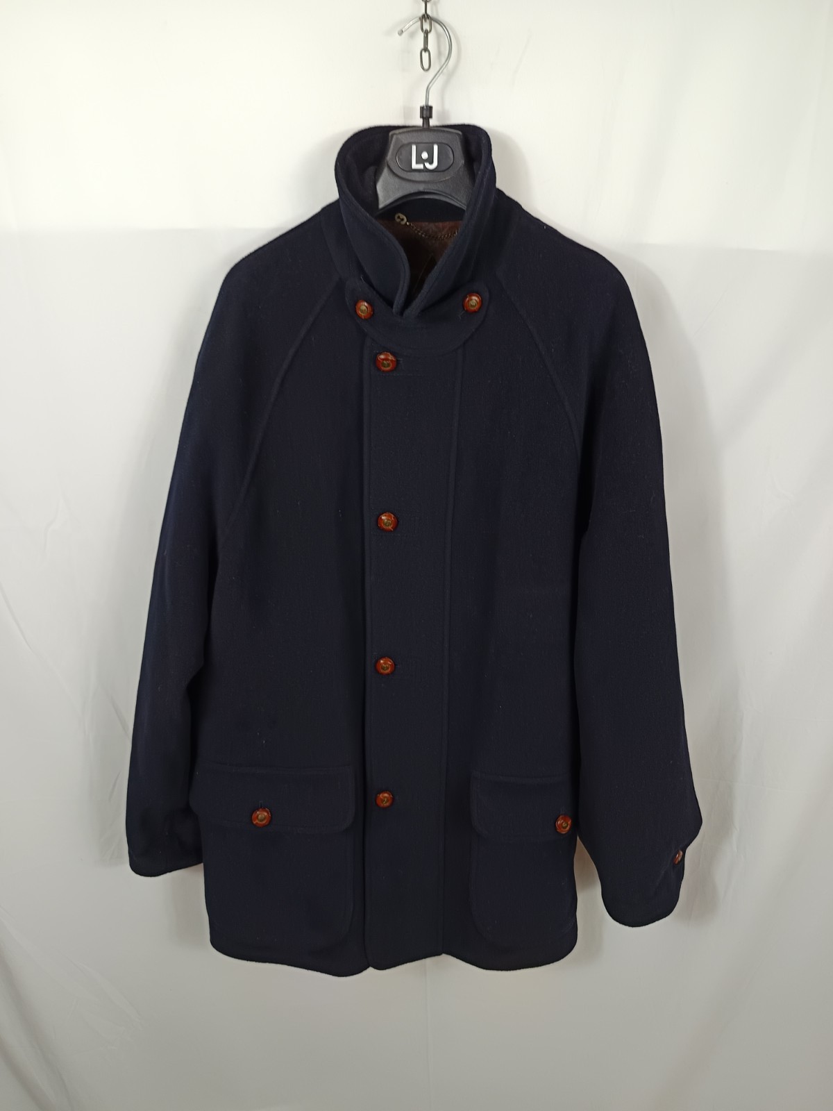 YVES SAINT LAURENT Cappotto LANA Soprabito Giacca VINTAGE MADE ITALY Tg 52 Uomo